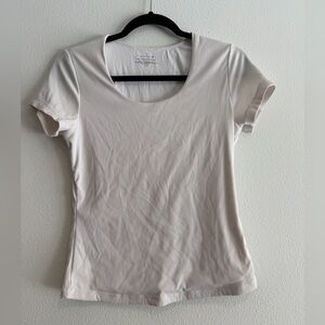 Tahari White Modern Essentials lined tee